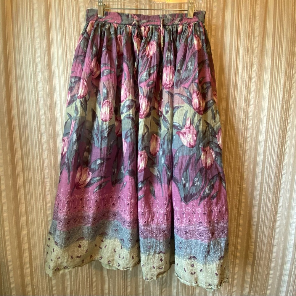 Vintage Floral Maxi Skirt